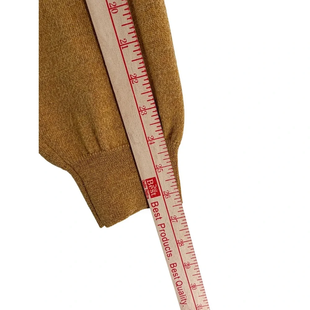 Jos A Bank Signature Polo Sweater Mens X-Large Gold 100% Italian Merino Wool